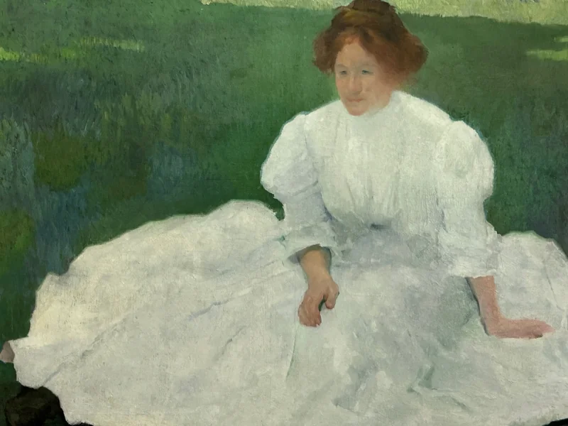 1876-Karl Friedrich Ströher - Olga sul prato verde